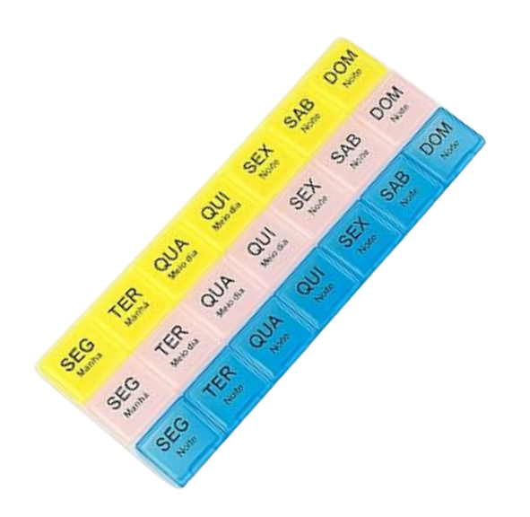 Porta Comprimidos Triplo p/3 semanas