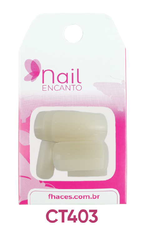 Unhas Postiças Cartela c/24un- Natural Qd Média