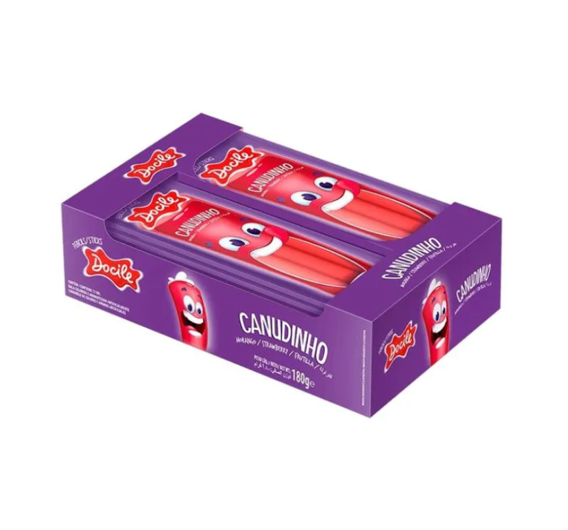 Bala Canudinho Morango 12unx15g