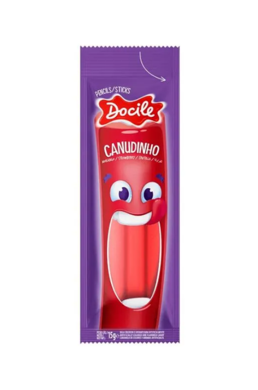 Bala Canudinho Morango 12unx15g