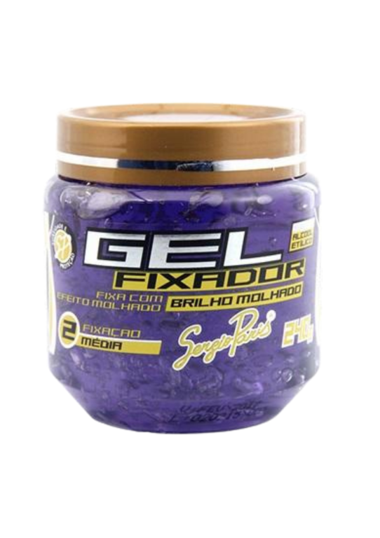 Gel Fixador Paris Brilho Molhado-Roxo 240g