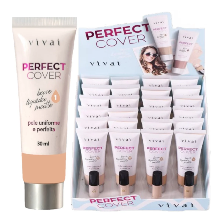 Base Líquida Vivai Perfect Cover Matte 30ml Display c/24un