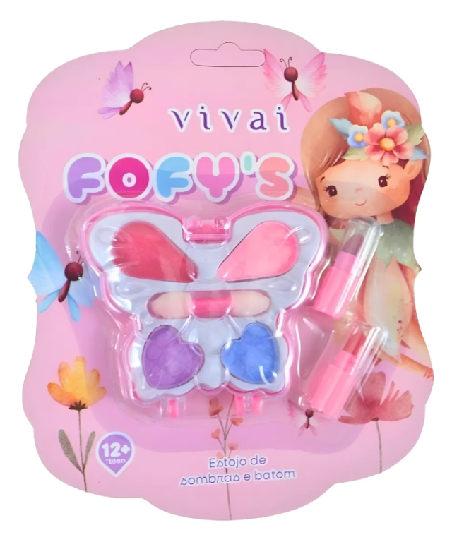Estojo Infantil de Sombras e Batom Fofy`s
