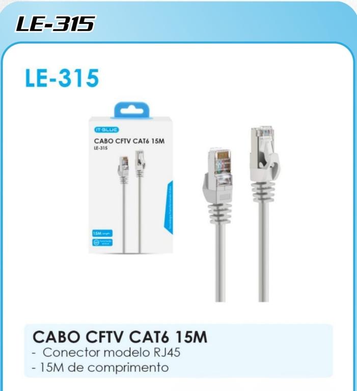 CABO DE  REDE CAT6 15M LE-315