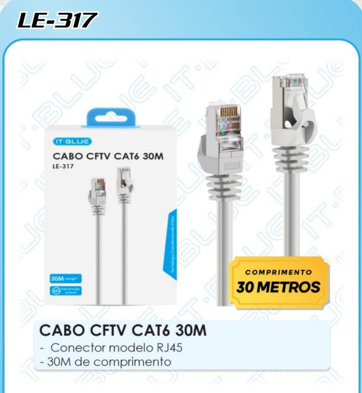 CABO DE REDE CAT6 30M LE-317