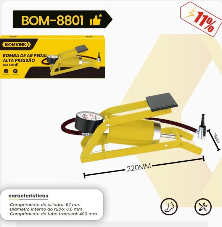 BOMBA DE AR PEDAL BOM-8801