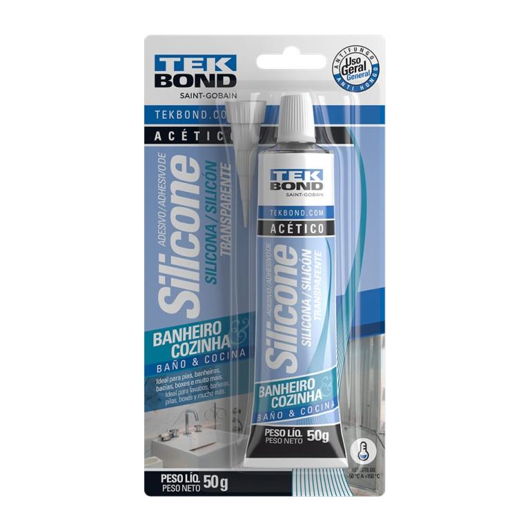 ADESIVO SILICONE BANHEIRO/COZ 50G C/ BLISTER