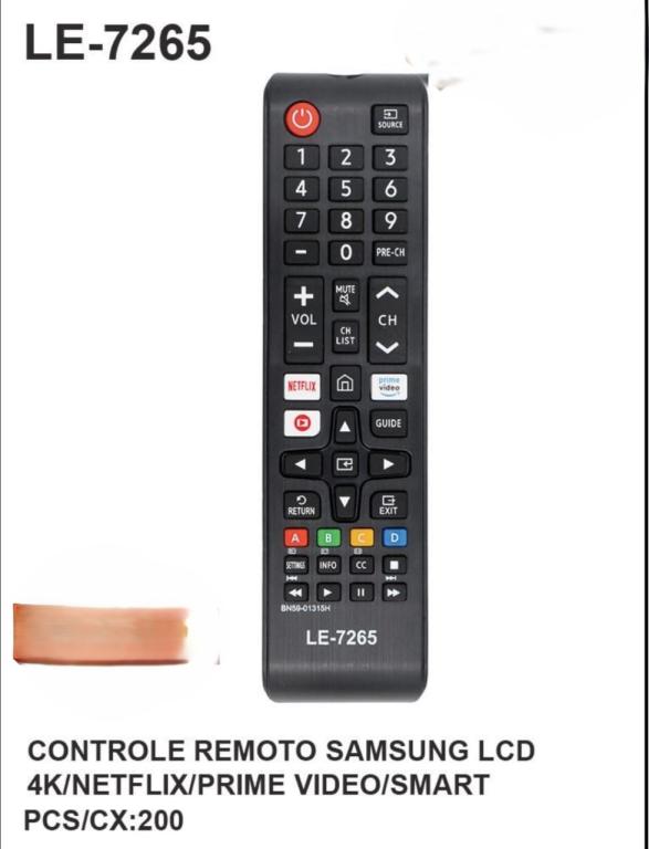 CONTROLE REMOTO SAMSUNG LCD LE-7265