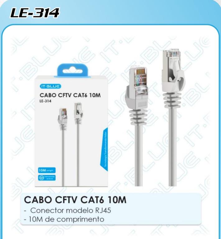 CABO DE REDE CAT6 10M LE-314