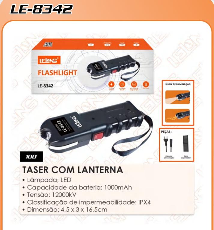 LANTERNA COM TASER LE-8342