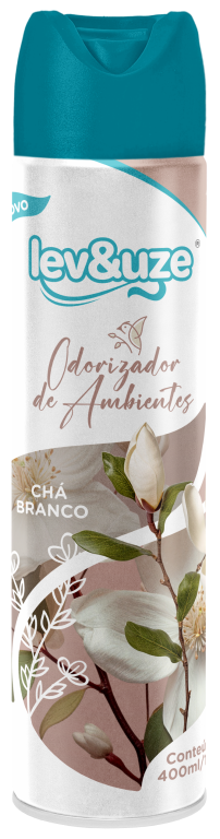 LEV&UZE ODORIZADOR DE AMBIENTE - CHA BRANCO 400ML/180G