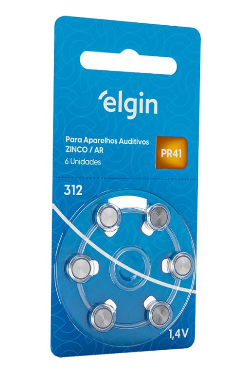 BATERIA AUDITIVA ELGIN 1,4V 312 AP AUD PR41 BLIST C6