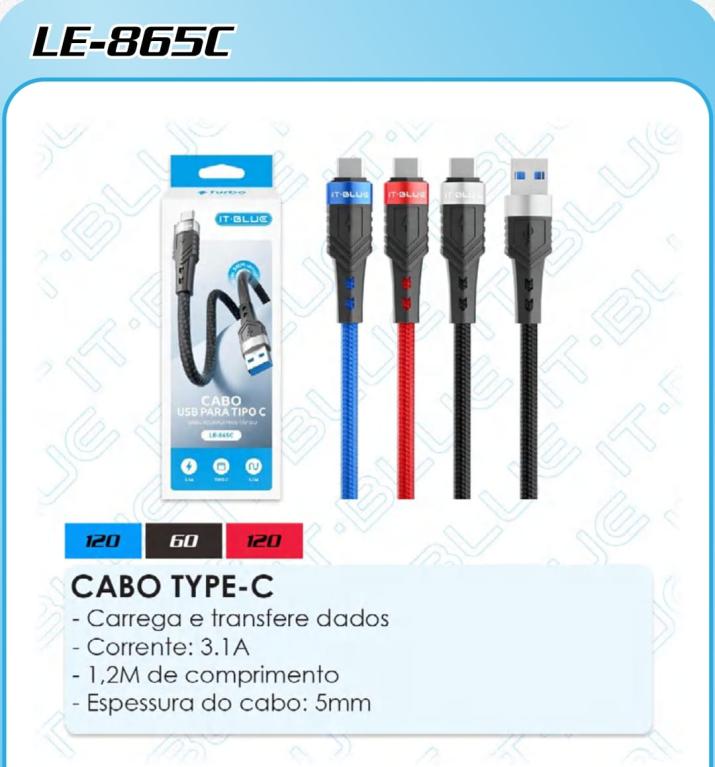 CABO USB IT.BLUE TYPE C 1,2M LE-865C