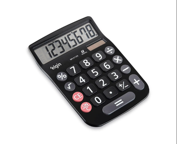 CALCULADORA ELGIN MESA 8 DIGITOS (SOMENTE PRETA)