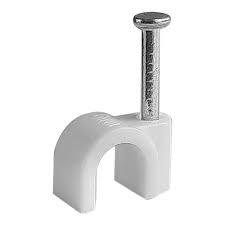 FIXA FIO CIRCULAR BRANCO 8mm C Prego
