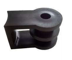 Roldana Isolador 2 Ranhura Cabo Fio Fibra Esticador Preto