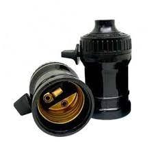 SOQUETE P/ LAMPADA E-27 PENDENTE PRETO