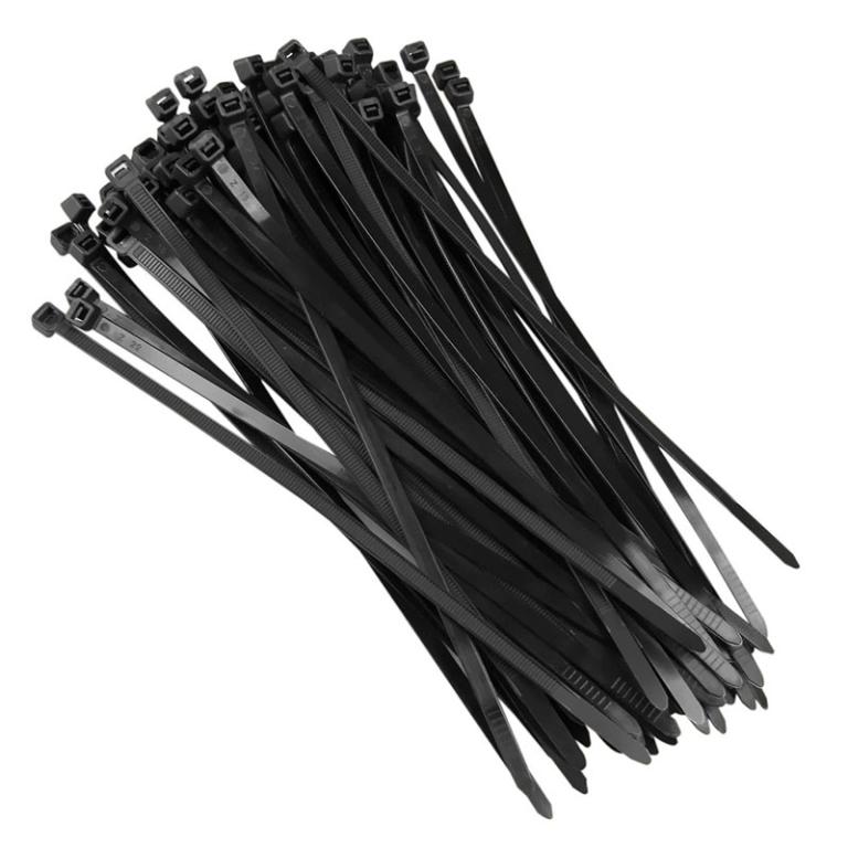 ABRACADEIRA DE NYLON PRETA 200 X 3,6 MM