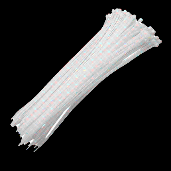 ABRACADEIRA DE NYLON BRANCA 150 X 3,6 MM
