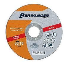 DISCO DE CORTE DC10 INOX ACO BERWANGER