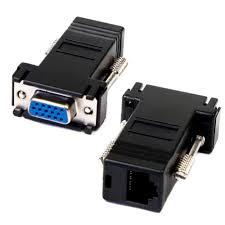 PAR EXTENSOR DE CABO VGA VIA RJ45