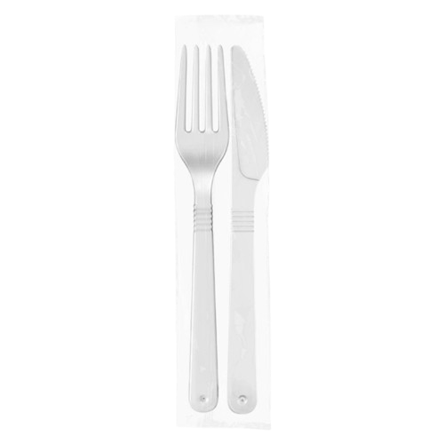 KIT GARFO E FACA MASTER BRANCO