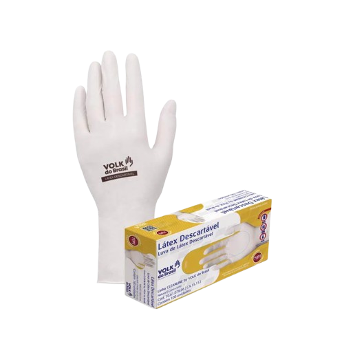 LUVA LATEX M C/PO VOLK