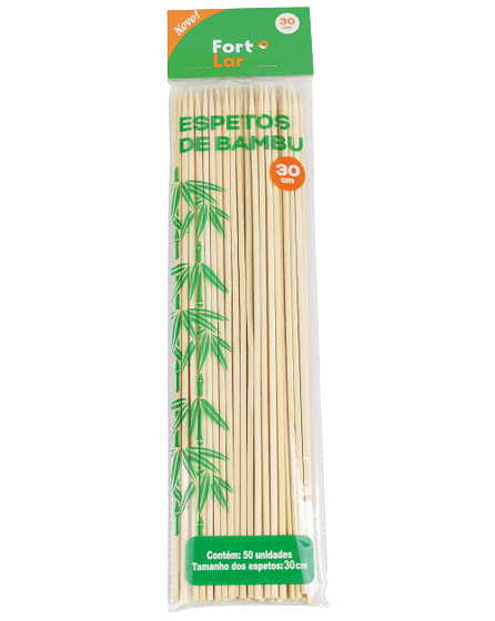 ESPETO DE BAMBU 30 CM FORTFLEX