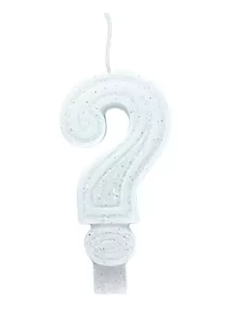 Vela De Aniv Bianco Interrogacao Branca