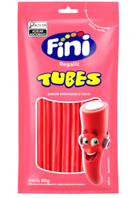 Fini Tubes Morango e Nata 80g C/12