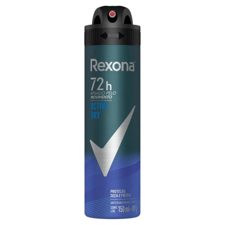 Desod Rexona Active Dry Masc Azul 150ml