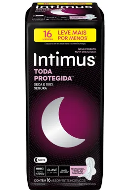 Abs Intimus Noturno Suave C/Abas 16un