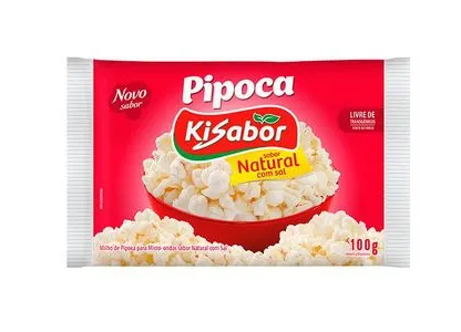 Pipoca Microondas Natural C/Sal 100G C/8