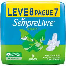 Abs Sempre Livre Adapt Suave C/ Abas Leve 8 Pague 7
