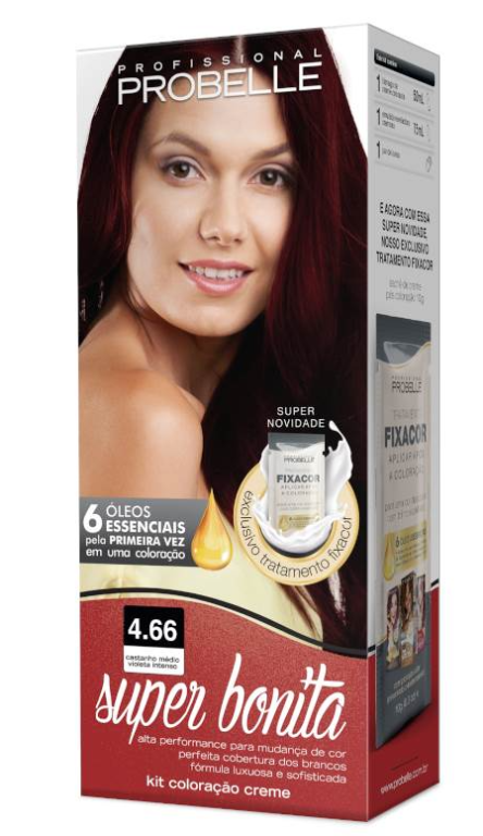 Tint Super Bonita 4.66 Castanho Medio Vermelho Intenso