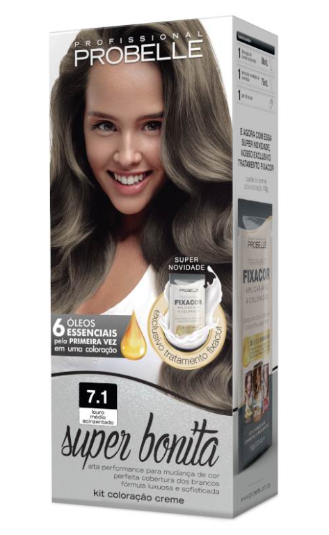 Tint Super Bonita 7.1 Louro Medio Acinzentado