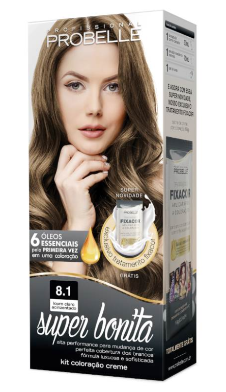 Tint Super Bonita 8.1 Louro Claro Acinzentado