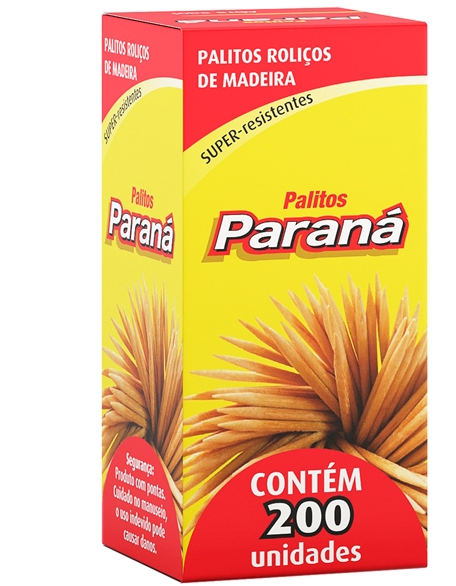 Palitos Parana Madeira 200un C/12