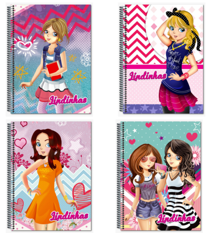 Caderno Maxima Univ Lindinhas 96fls C/8