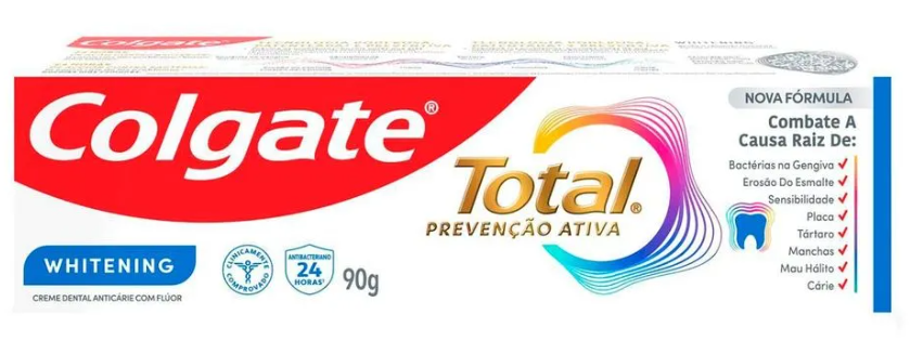 Cr Dental Colgate Total Whitening 90g C/12