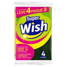 Esponja M Uso Super Wish Emb  Economica C/4