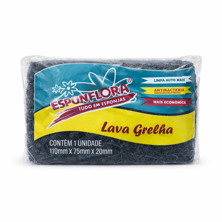 Esponja Limpeza Grill Esponflora 11x7x2cm