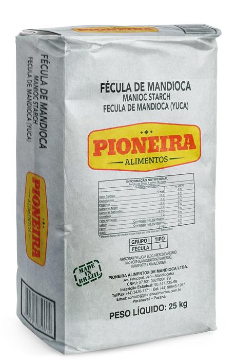 FECULA DE MANDIOCA SC PP 25KG PIONEIRA 312