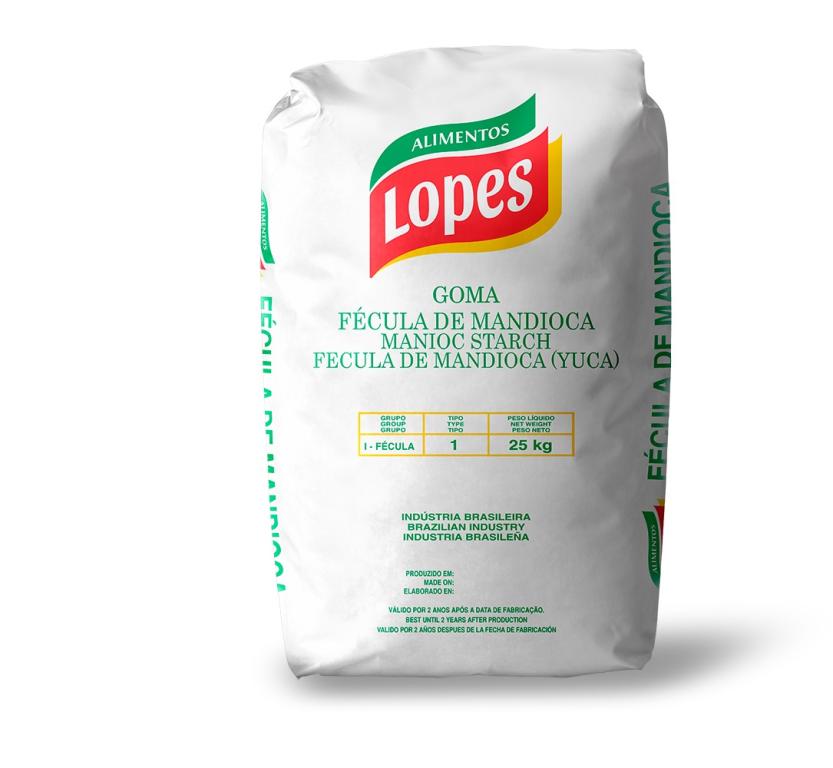 FECULA DE MANDIOCA (GOMA) 25KG LOPES