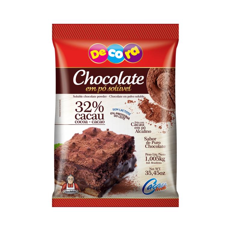 CHOC. PO 32% CACAU 1,005KG PO SOLUVEL DECORA