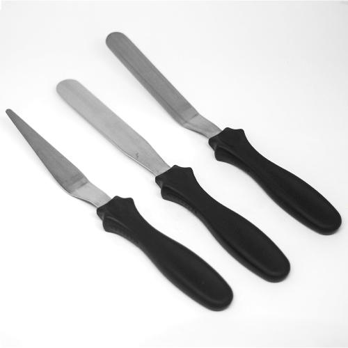 KIT ESPATULAS DE METAL 3 UNIDADES DIFERENTES