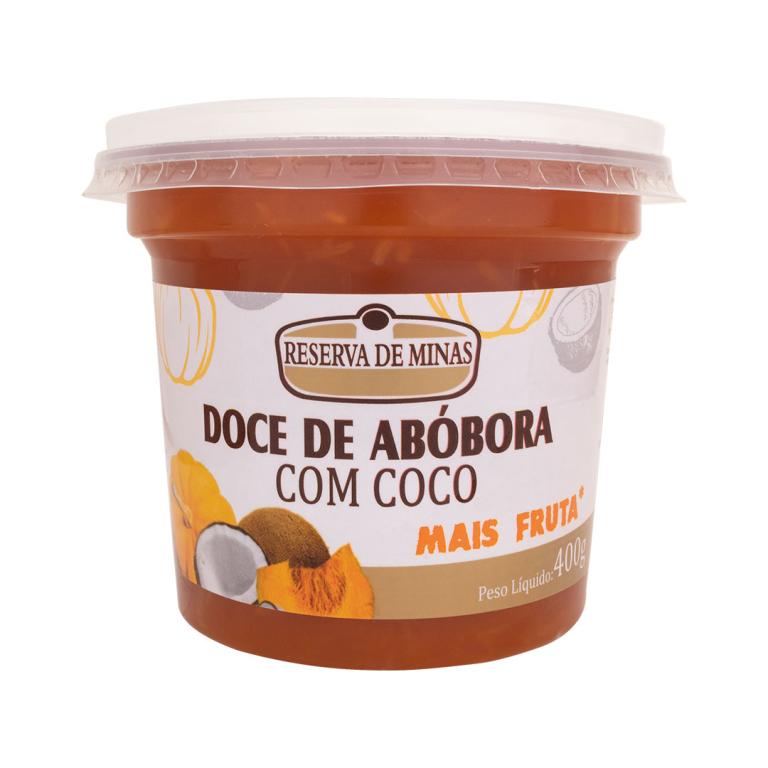 DOCE PASTOSO 400G DE ABOBORA C/COCO RESERVA DE MINAS