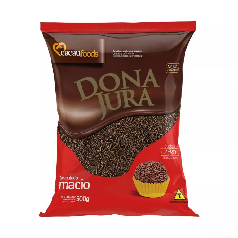 GRANULADO MACIO 500G SABOR CHOCOLATE