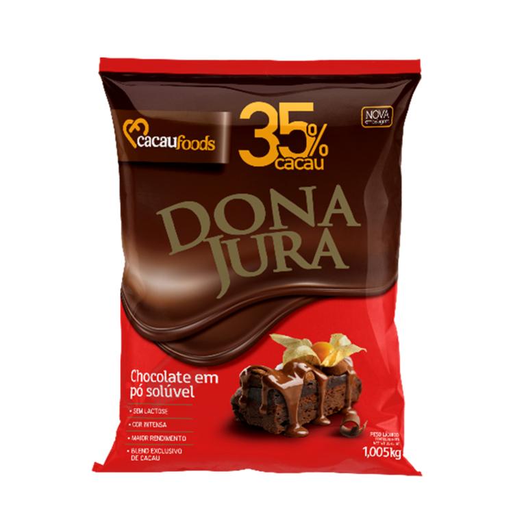 CHOC. PO 35% CACAU 1,005KG SOLUVEL DONA JURA