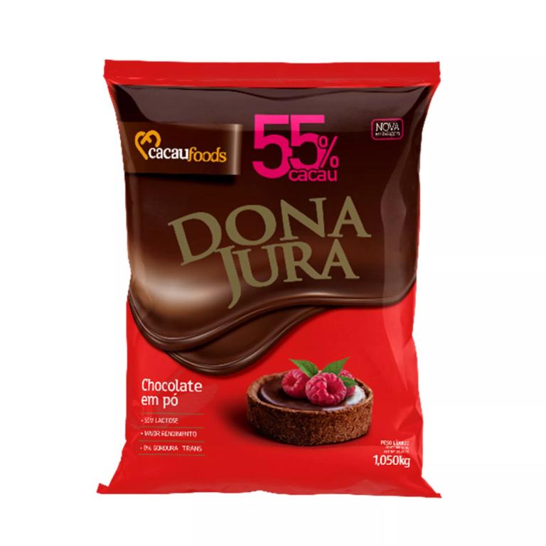 CHOC. PO 55% CACAU 1,005KG SOLUVEL DONA JURA